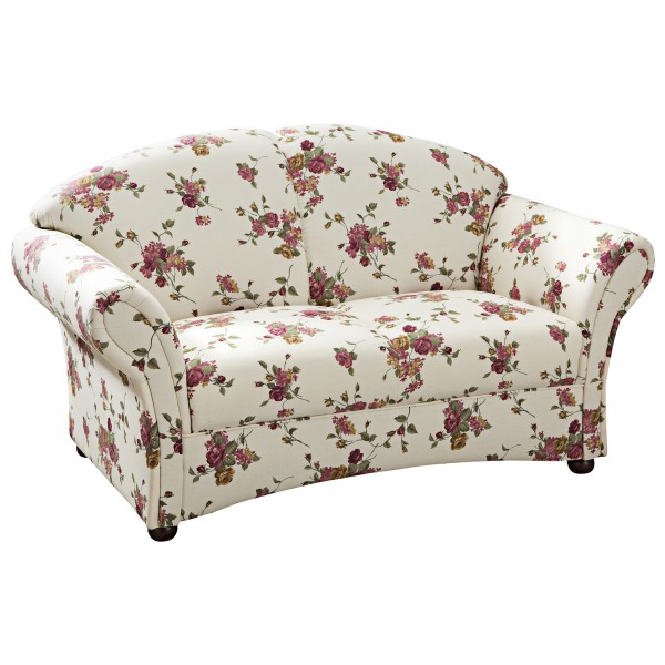 Sofa 2-Sitzer Corona Flachgewebe floral